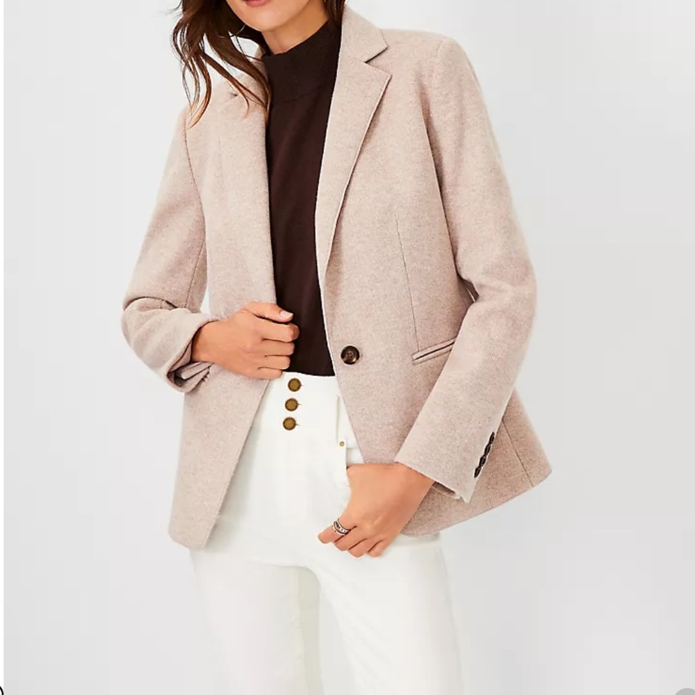 Ann Taylor Hutton Herringbone Blazer NWT size 8